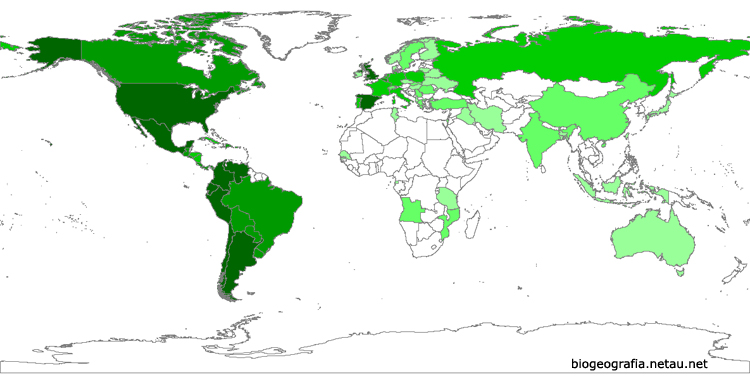 Mapa de visitantes de 2013