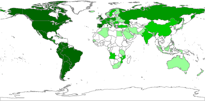 Mapa de visitantes de 2015